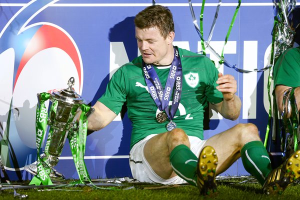 Brian O'Driscoll Ireland Six Nations winner Paris 2014
