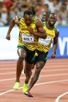 Nickel Ashmeade to Usain Bolt Jamaica Relay Gold 2015