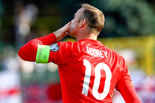 Wayne Rooney equals the record of 49 goals for England 