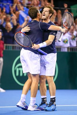 Andy & Jamie Murray Great Britain v Australia Davis Cup 2015