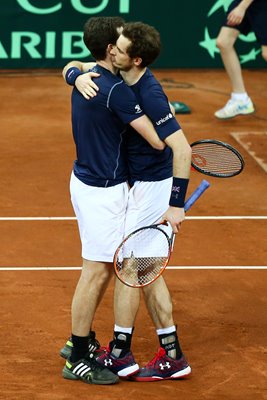  Andy & Jamie Murray Great Britain Davis Cup Final 2015