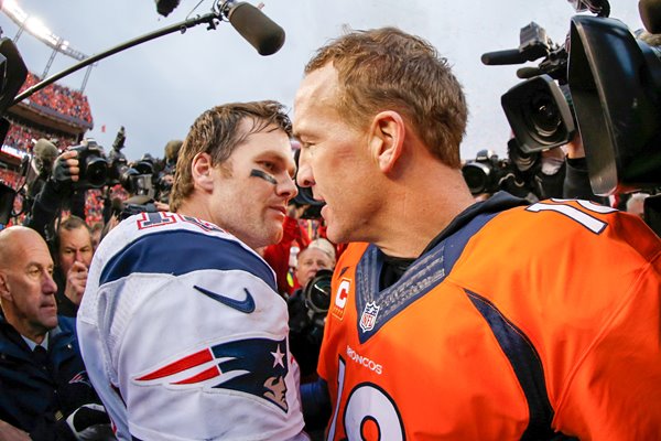 Peyton Manning Broncos & Tom Brady Patriots AFC Championship 2016