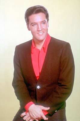 Elvis Presley in black suit