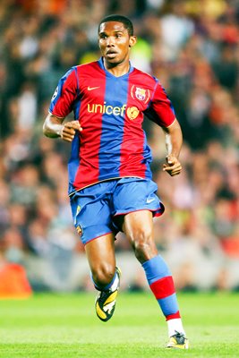Samuel Eto'o in action for Barcelona 2008