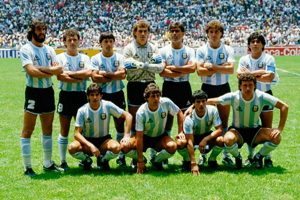 Argentina team line up for World Cup Final 1986