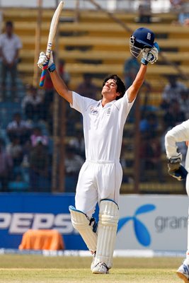 Alastair Cook celebrates Century in Chittagong