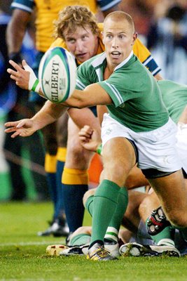 Peter Stringer #9 for Ireland in action