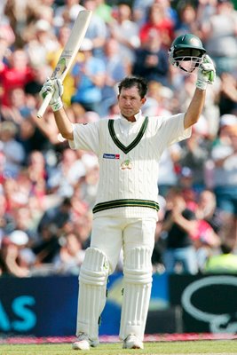 Ricky Ponting reaches his century