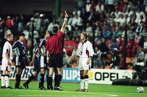 David Beckham Red Card v Argentina World Cup 1998