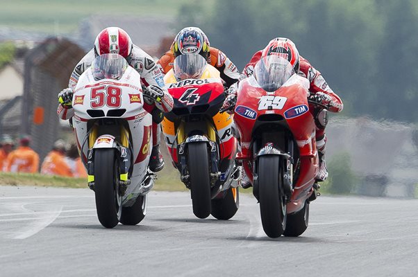 Marco Simoncelli Nicky Hayden Battle MotoGP of Germany