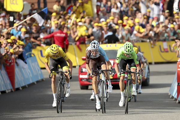 Rigoberto Uran Chris Froome Stage Seventeen Le Tour de France 2017