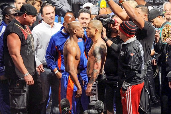 Miguel Cotto v Floyd Mayweather Jr. Weigh-In 2012