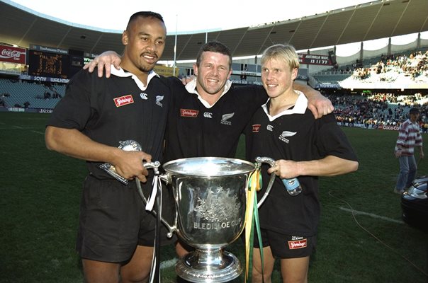 Jonah Lomu, Sean Fitzpatrick Jeff Wilson New Zealand Bledisloe Cup 1995