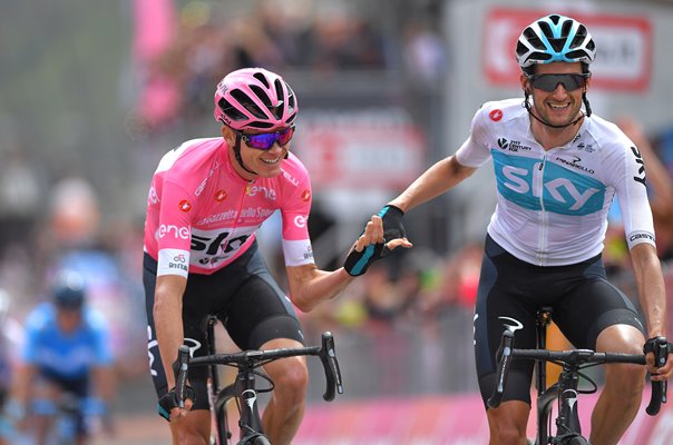 Chris Froome & Wout Poels Team Sky Stage 20 Giro d'Italia 2018