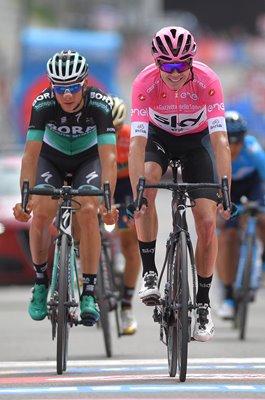 Chris Froome Pink Jersey Stage 20 Giro d'Italia 2018