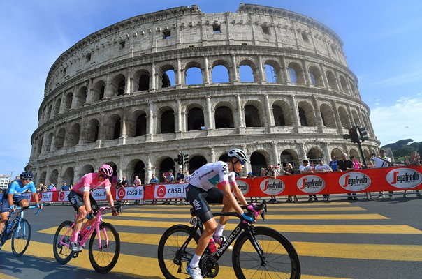 Chris Froome Great Britain Colesseum Rome Giro 2018