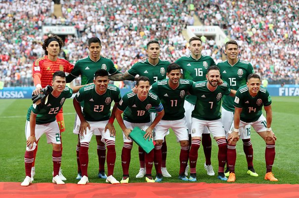 Mexico team v Germany Group Game win World Cup 2018