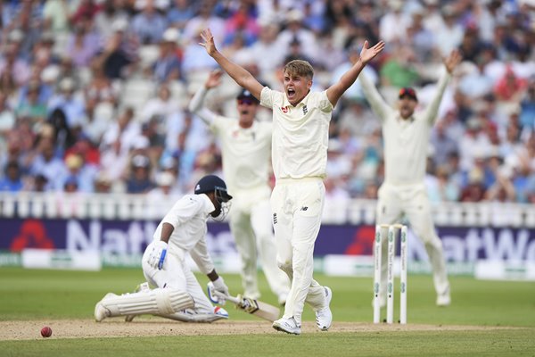 Sam Curran appeals England v India 1st Test Day Two