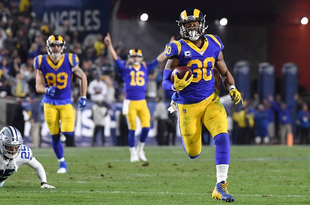 Todd Gurley Los Angeles Rams Touchdown v Dallas NFC Playoffs 2019