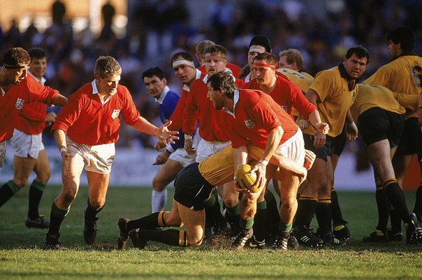 Mike Teague & Finlay Calder British Lions v Australia Sydney 1989