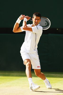 Novak Djokovic Serbia Backhand Wimbledon Final 2014
