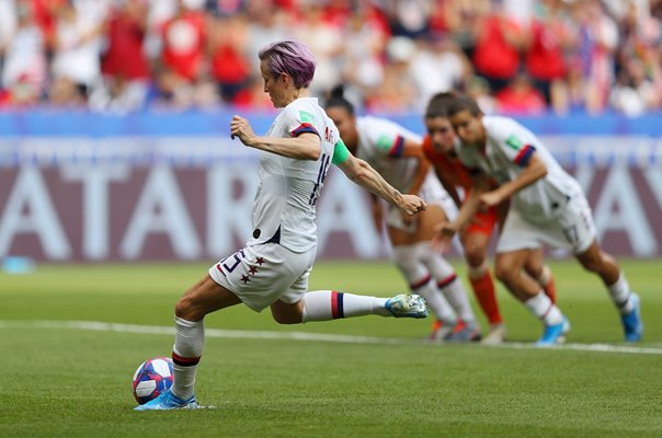 Megan Rapinoe USA scores v Netherlands World Cup Final 2019