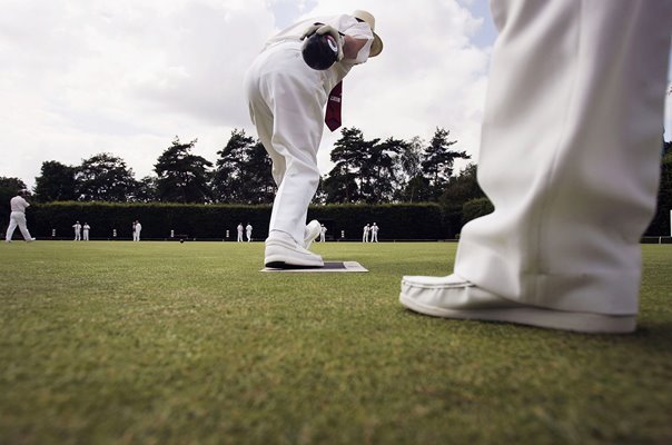 Lawn Bowls action in Maidenhead England