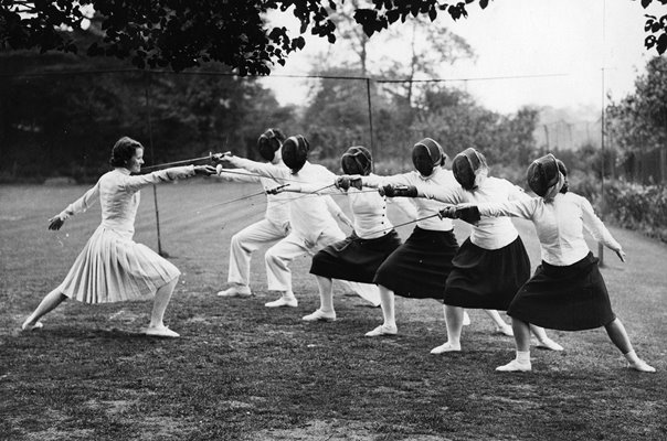 Miss Eleanor Macdonald Fencing Class Croydon 1934