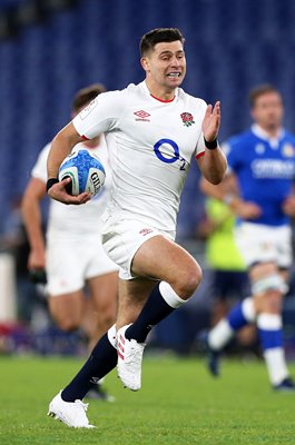 Ben Youngs scores try in 100th England Game 6 Nations Rome 2020