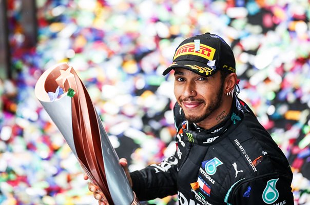 Lewis Hamilton GB & Mercedes wins 7th World F1 Title Istanbul 2020