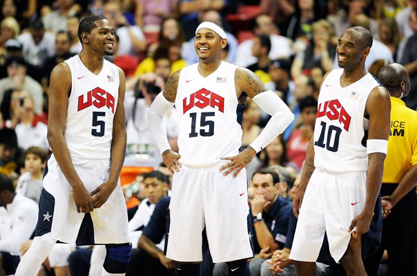 Kevin Durant, Carmelo Anthony and Kobe Bryant USA 2012