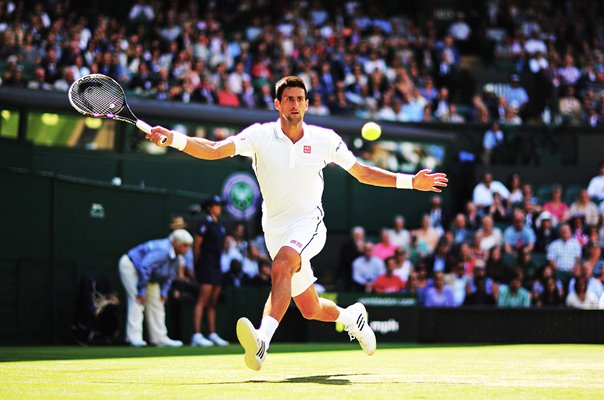 Novak Djokovic Serbia v Gilles Simon Wimbledon 2014