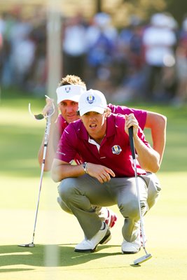 Ian Poulter and Rory McIlroy Ryder Cup 2012