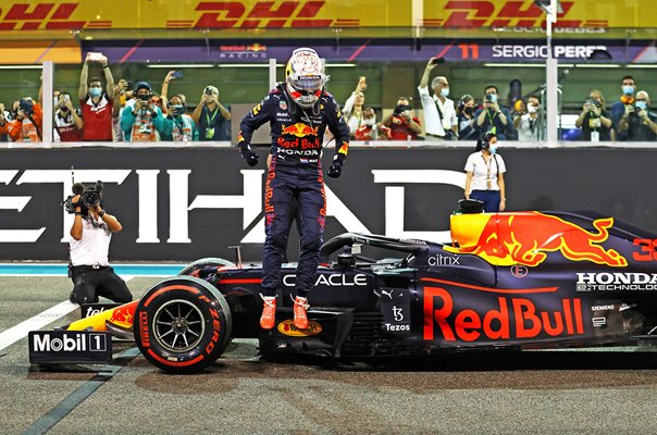 Max Verstappen Red Bull World Drivers Champion Abu Dhabi 2021