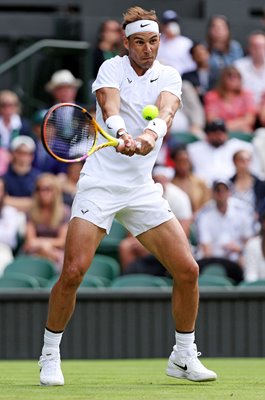 Rafael Nadal Spain backhand Wimbledon Tennis 2022