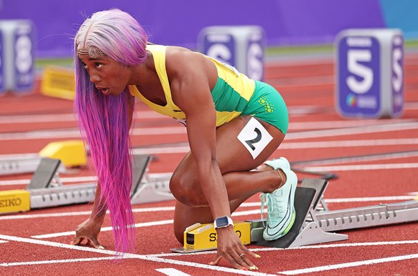 Shelly-Ann Fraser-Pryce Jamaica Starting Blocks World Athletics 2022