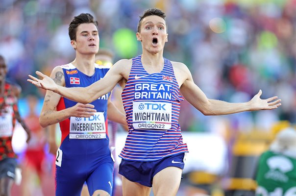 Jake Wightman Great Britain wins World 1500m Gold Eugene 2022
