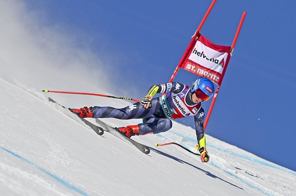 Mikaela Shiffrin USA Ski World Cup Women's Super G St Moritz 2022