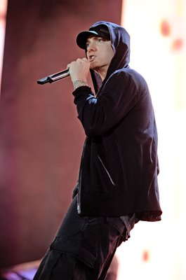 Eminem American rapper on stage New York 2010