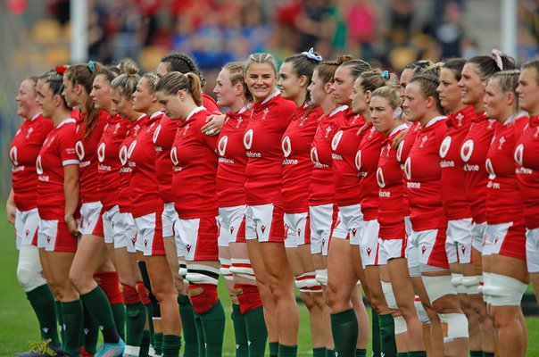 Wales team v Italy Women's Six Nations Rugby Parma 2023