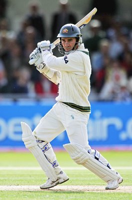 Justin Langer Australia v England 4th Ashes Test Nottingham 2005