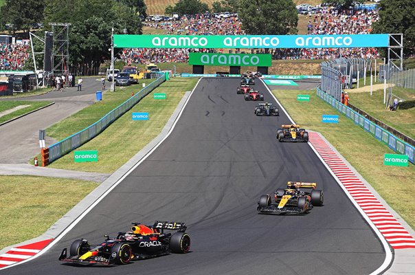 Max Verstappen Netherlands & Red Bull leads in Hungary 2023