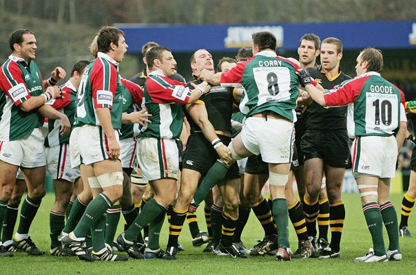 Lawrence Dallaglio Wasps v Martin Corry Leicester Tigers Heineken Cup 2004
