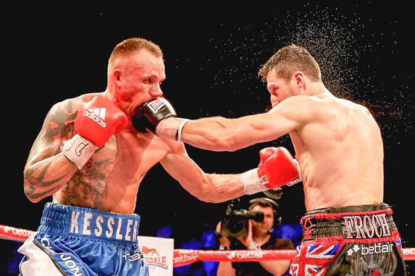 Carl Froch connects with Mikkel Kessler London 2013