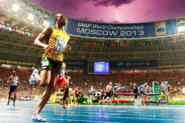 "Usain Lightning Bolt" World Athletics Moscow 2013
