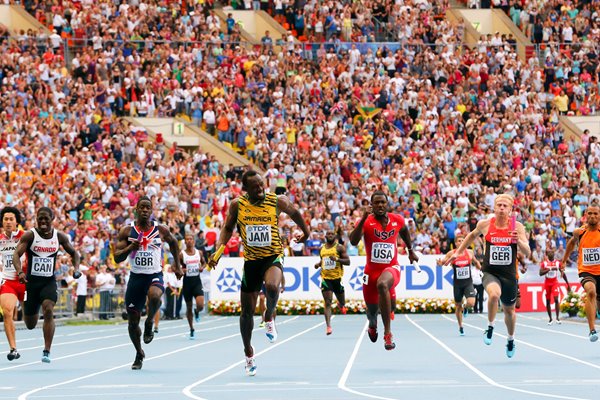 Usain Bolt Jamaica Relay Gold Worlds Moscow 2013