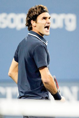 Roger Federer's celebration