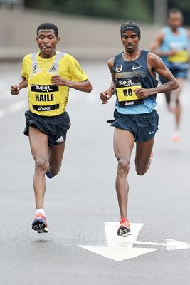 Haile Gebrselassie & Mo Farah Great North Run 2013