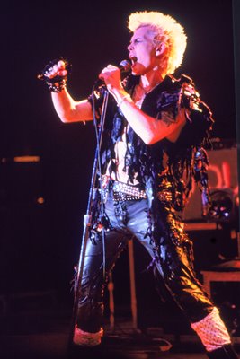 Billy Idol Performing In Concert 1985