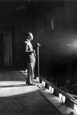 Nat King Cole - portrait on stage